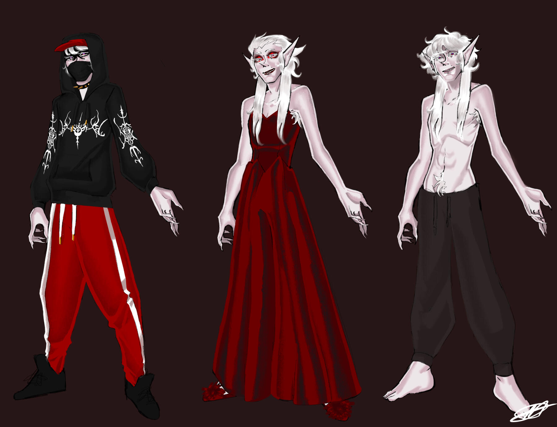 Character design: A-hidi Casual outfits