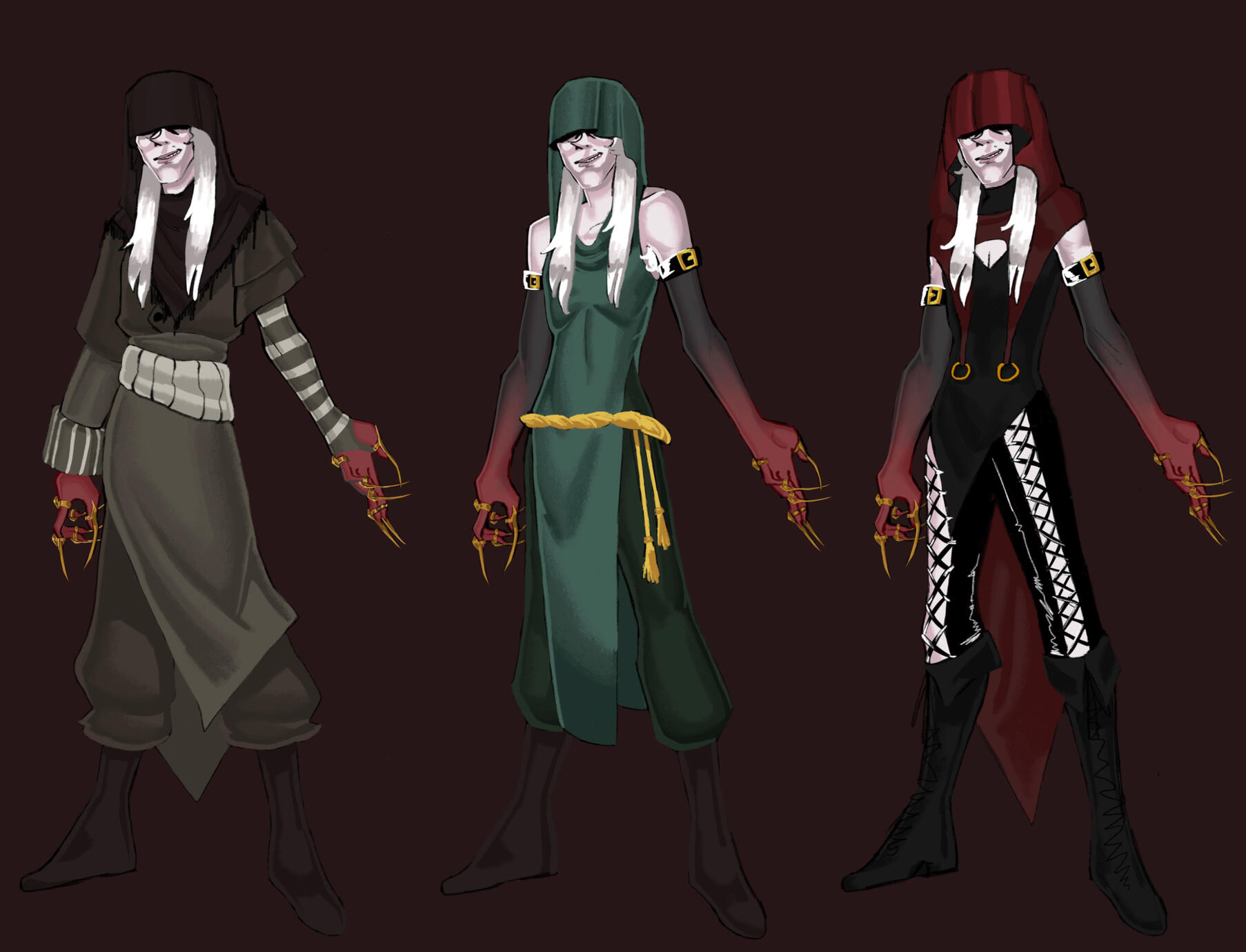 Character design: A-hidi work outfits
