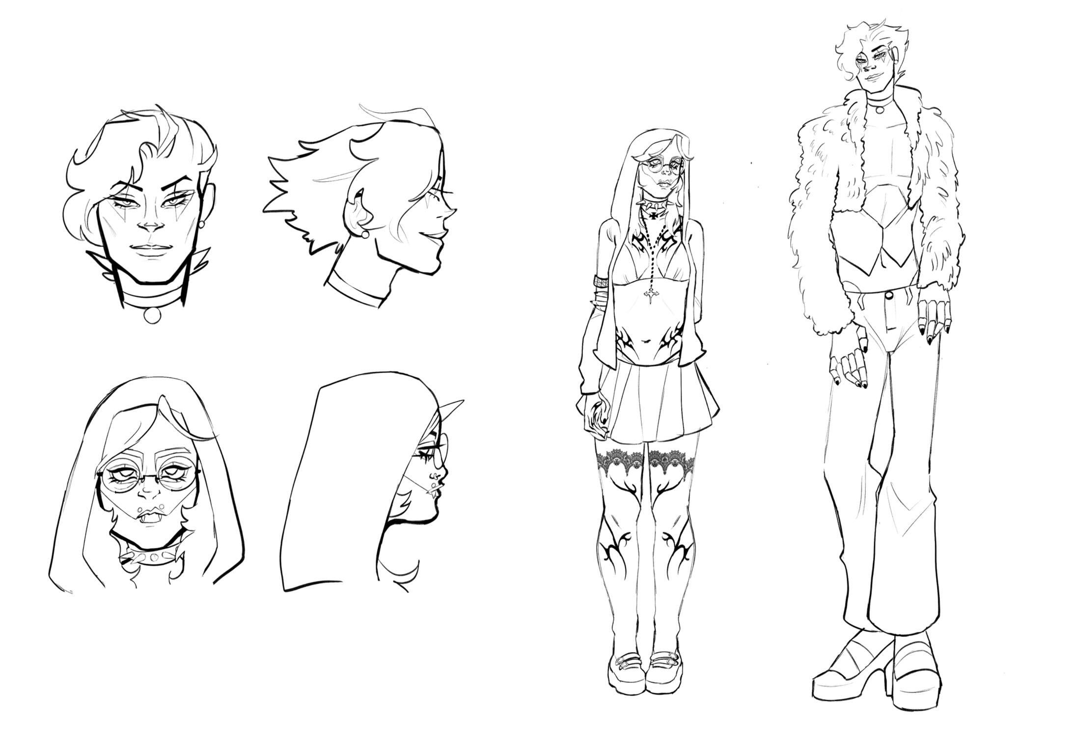 Character design: Cyberpunk Bug and Gigi